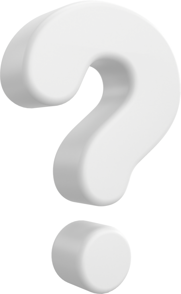 Question mark sign. 3D illustration.