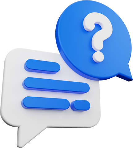 Bubble Chat With Question Mark 3D Illustration