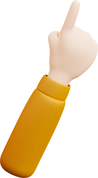 point the finger pose 3d icon.